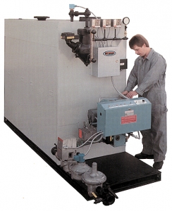 Bryan AB Series forced draft gas, oil or dual fuel boilers.